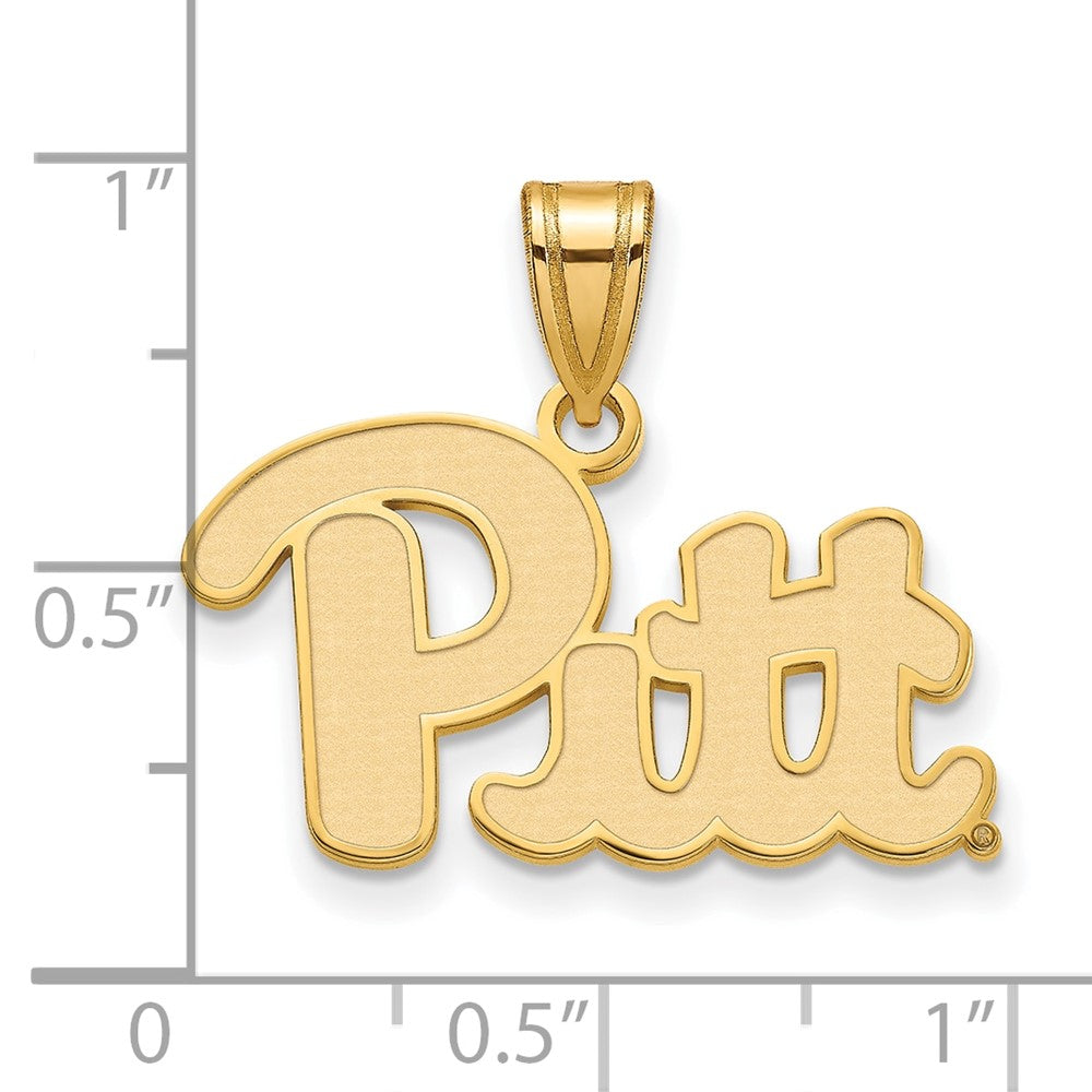 10K Gelbgold Logoart University Of Pittsburgh Mittel Anhänger