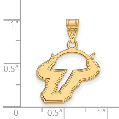 10K Gelbgold Logoart University Of South Florida Bull Mittel Anhänger
