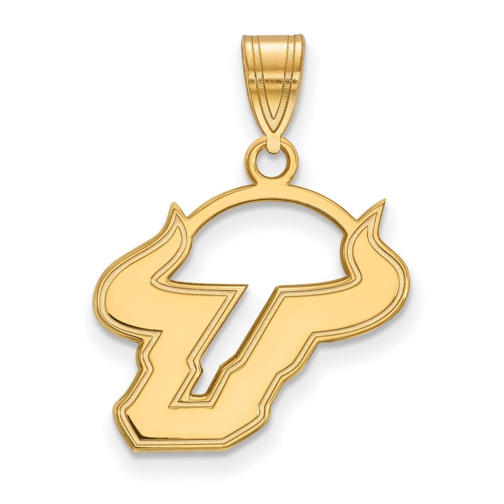 10K Gelbgold Logoart University Of South Florida Bull Mittel Anhänger