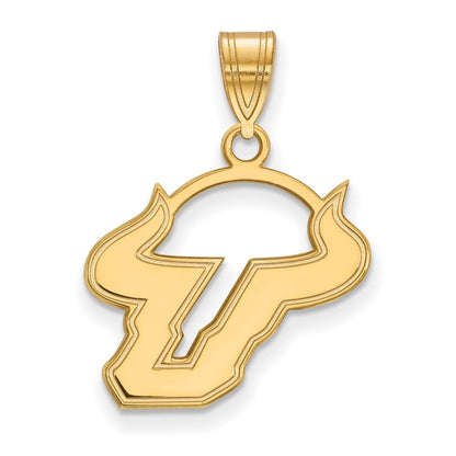 10K Gelbgold Logoart University Of South Florida Bull Mittel Anhänger