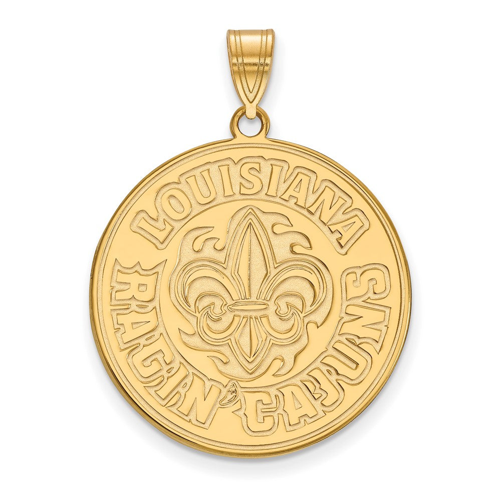 14K Gelbgold Logoart University Of Louisiana At Lafayette Extra Groß Anhänger