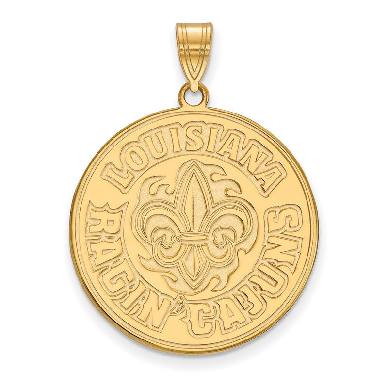 Vergoldet Sterlingsilber Logoart University Of Louisiana At Lafayette Extra Groß Anhänger