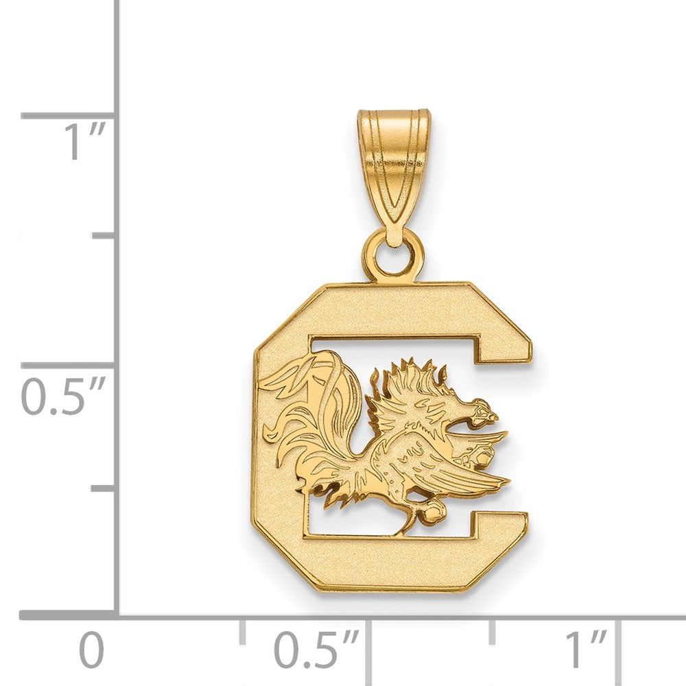 10K Gelbgold Logoart University Of South Carolina Mittel Anhänger