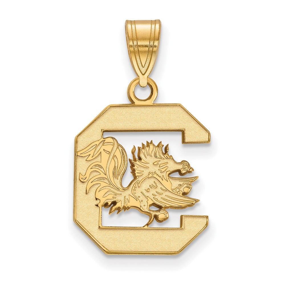 10K Gelbgold Logoart University Of South Carolina Mittel Anhänger