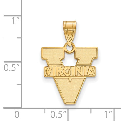 10K Gelbgold Logoart University Of Virginia Mittel Anhänger