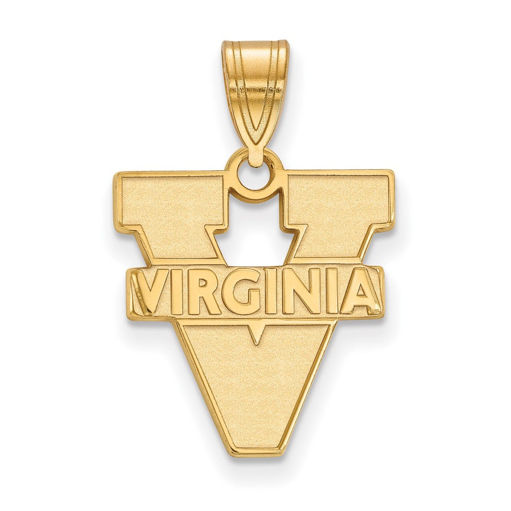 10K Gelbgold Logoart University Of Virginia Mittel Anhänger