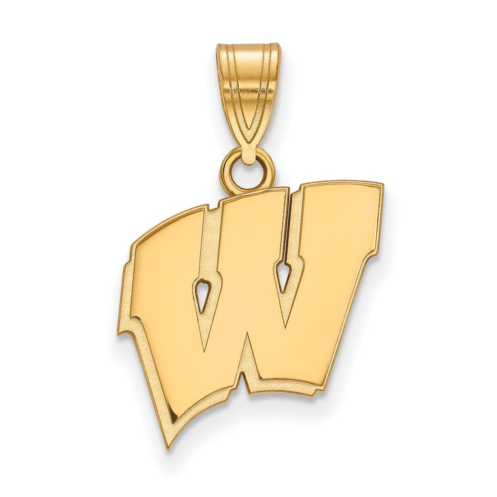 10K Gelbgold Logoart University Of Wisconsin Buchstabe W Mittel Anhänger