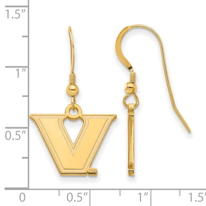 Vergoldet Sterlingsilber Gp Logoart Vanderbilt University Klein Ohrhänger