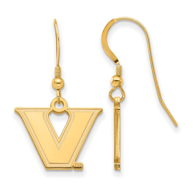 Vergoldet Sterlingsilber Gp Logoart Vanderbilt University Klein Ohrhänger