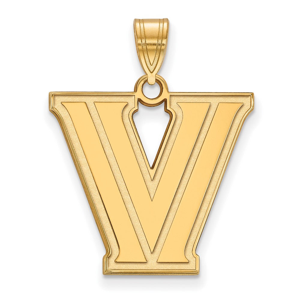 10K Gelbgold Logoart Villanova University Buchstabe V Groß Anhänger
