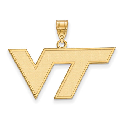 10K Gelbgold Logoart Virginia Tech V T Mittel Anhänger