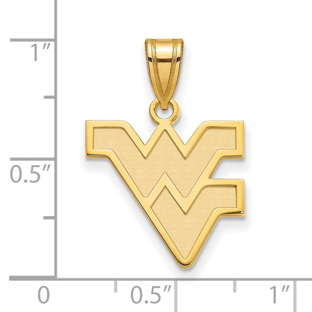 10K Gelbgold Logoart West Virginia University W V Mittel Anhänger