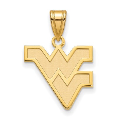 10K Gelbgold Logoart West Virginia University W V Mittel Anhänger