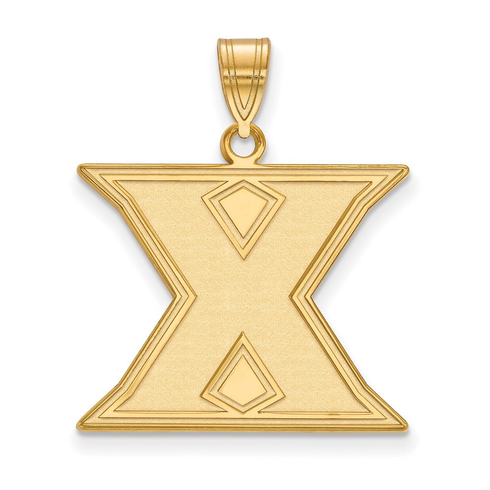 10K Gelbgold Logoart Xavier University Buchstabe X Groß Anhänger