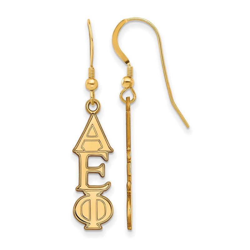 Vergoldet Sterlingsilber Logoart Alpha Epsilon Phi Sorority Greek Buchstaben Mittel Ohrhänger