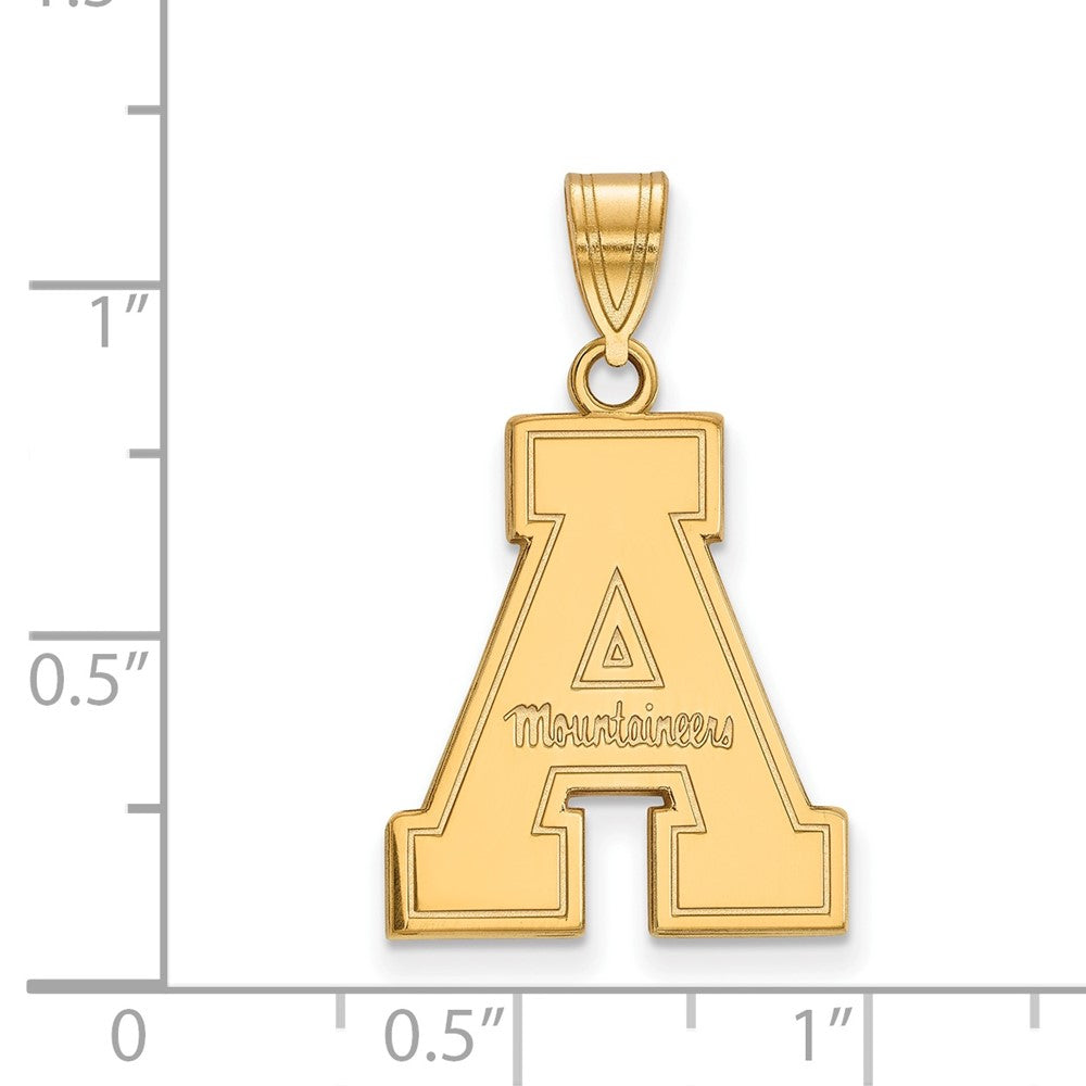14K Gelbgold Logoart Appalachian State University Groß Anhänger