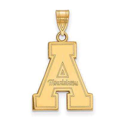 10K Gelbgold Logoart Appalachian State University Groß Anhänger