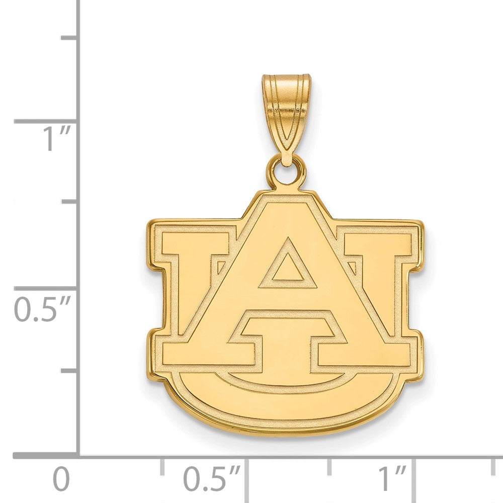10K Gelbgold Logoart Auburn University A U Groß Anhänger