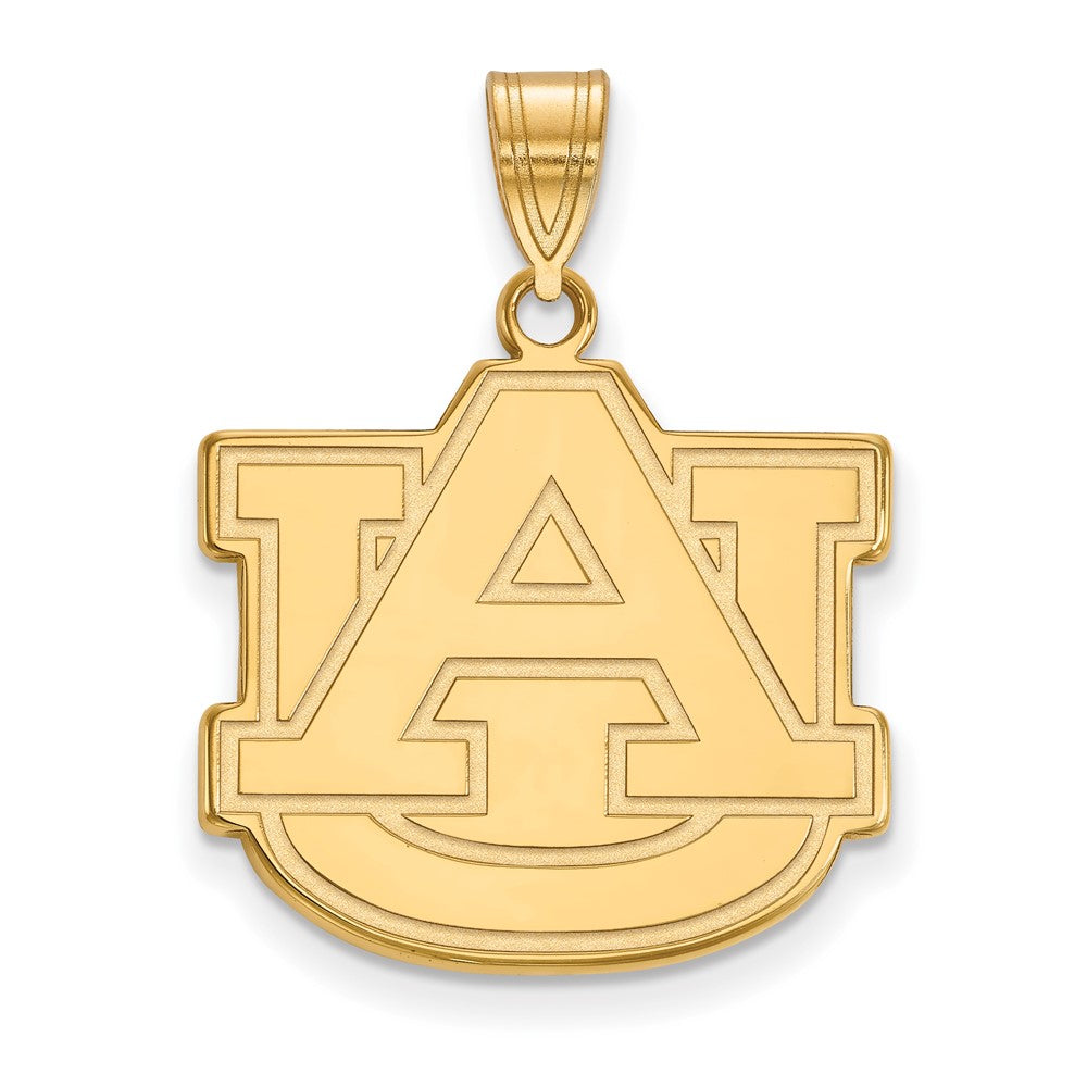 14K Gelbgold Logoart Auburn University A U Groß Anhänger