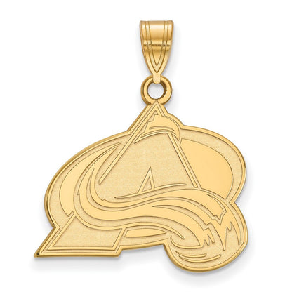 10K Gelbgold Nhl Logoart Colorado Avalanche Buchstabe A Groß Anhänger