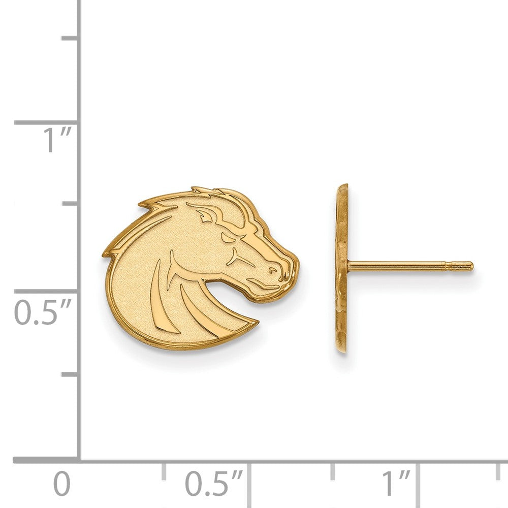 14K Gelbgold Logoart Boise State University Bronco Klein Ohrstecker