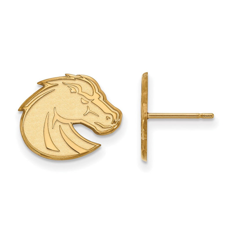 14K Gelbgold Logoart Boise State University Bronco Klein Ohrstecker