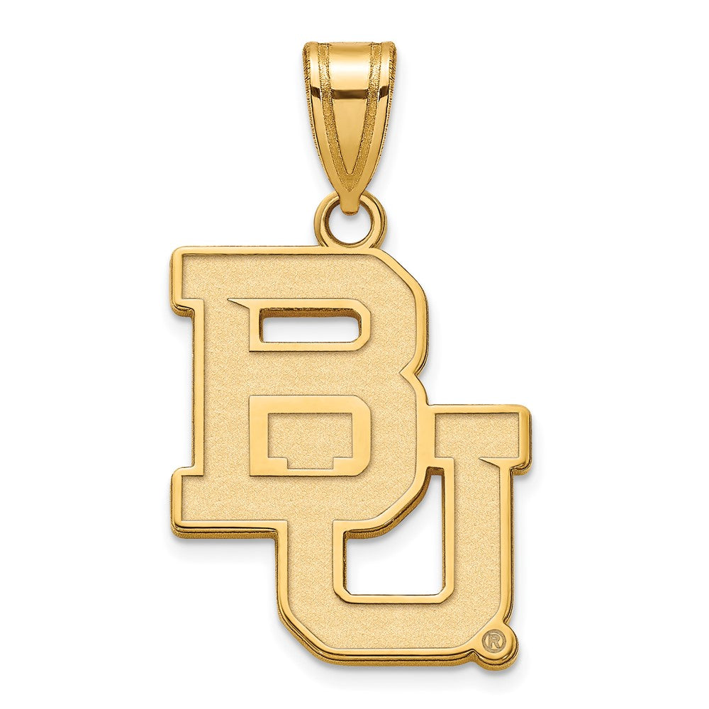 10K Gelbgold Logoart Baylor University Bears Groß Anhänger