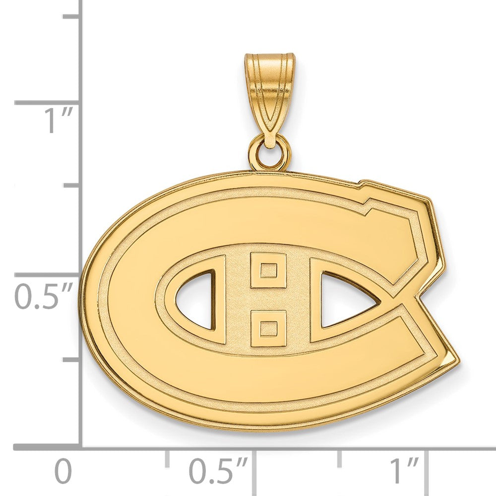 14K Gelbgold Nhl Logoart Montreal Canadiens Groß Anhänger