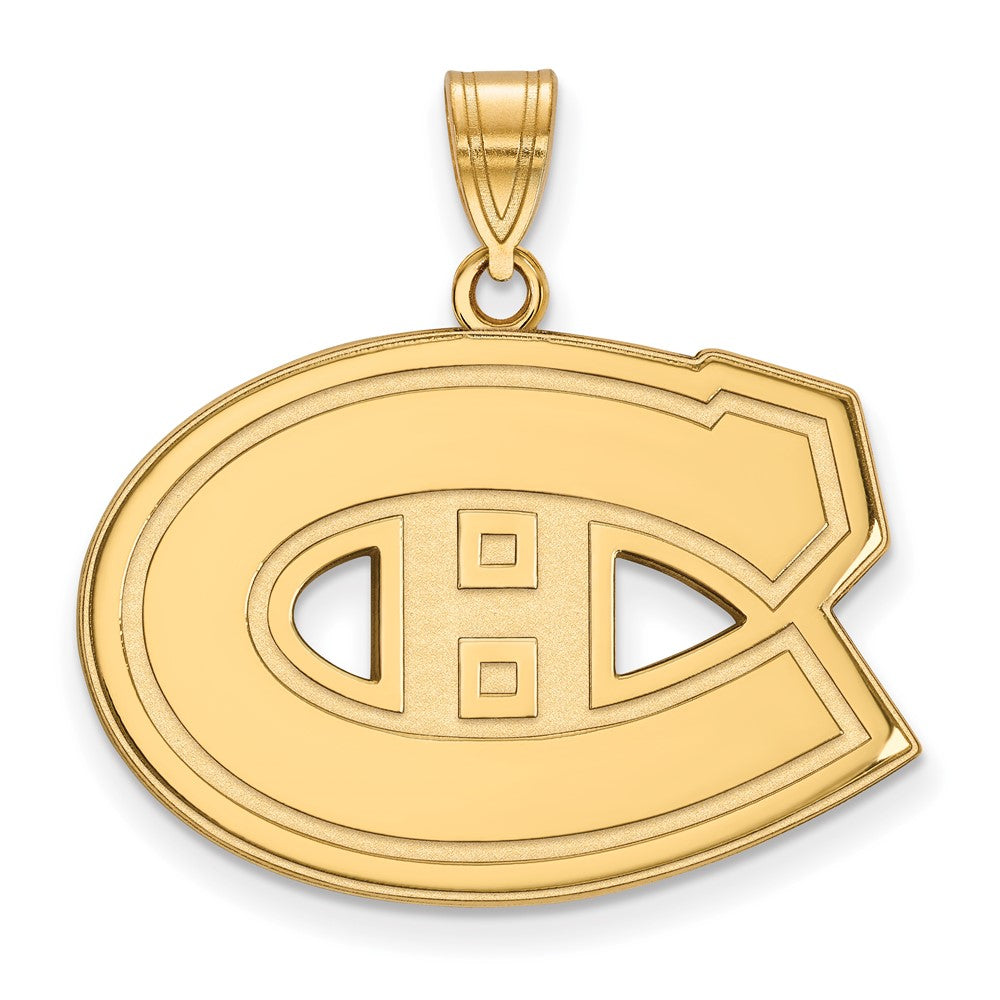 10K Gelbgold Nhl Logoart Montreal Canadiens Groß Anhänger