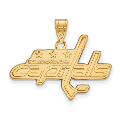 14K Gelbgold Nhl Logoart Washington Capitals Groß Anhänger