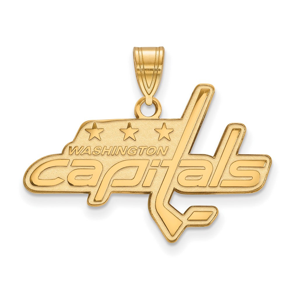 10K Gelbgold Nhl Logoart Washington Capitals Groß Anhänger