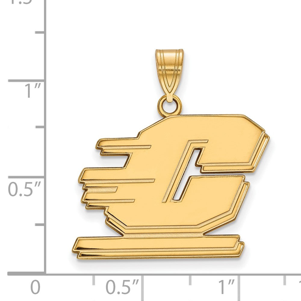 10K Gelbgold Logoart Central Michigan University Buchstabe C Groß Anhänger