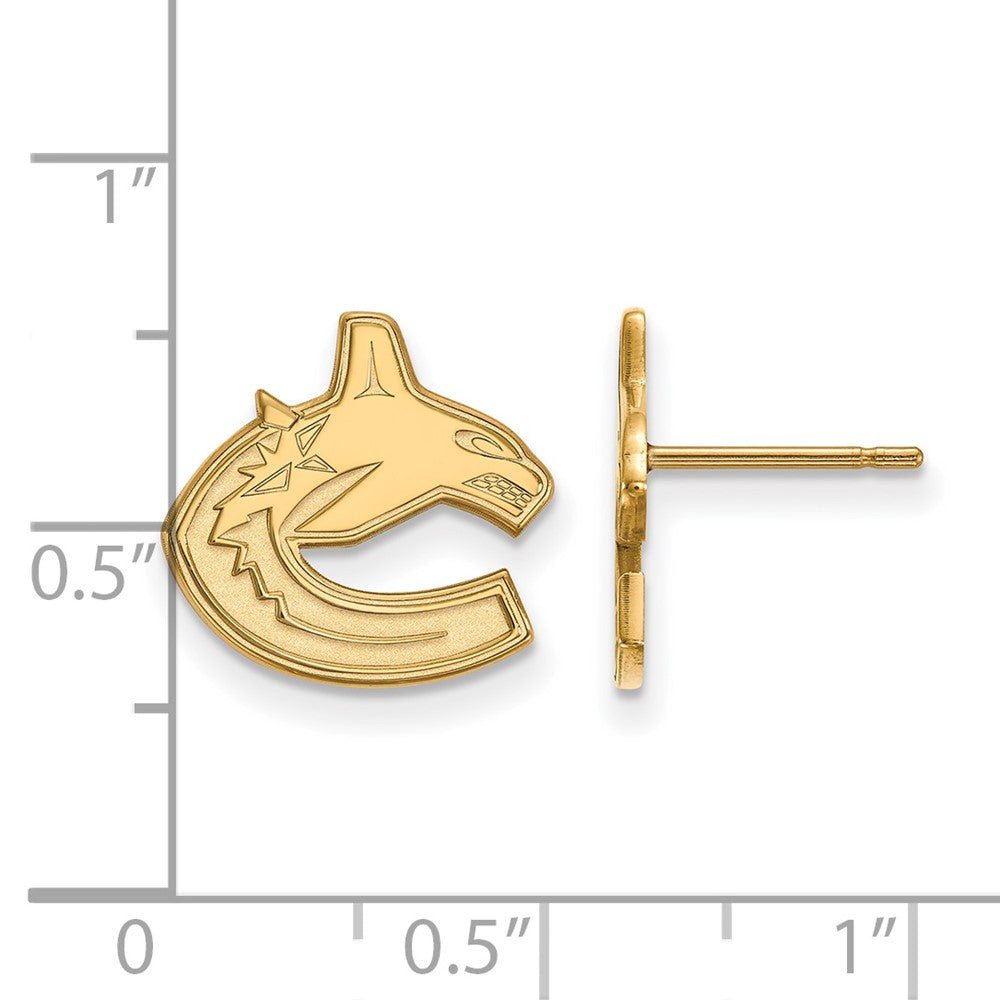10K Gelbgold Nhl Logoart Vancouver Canucks Klein Ohrstecker