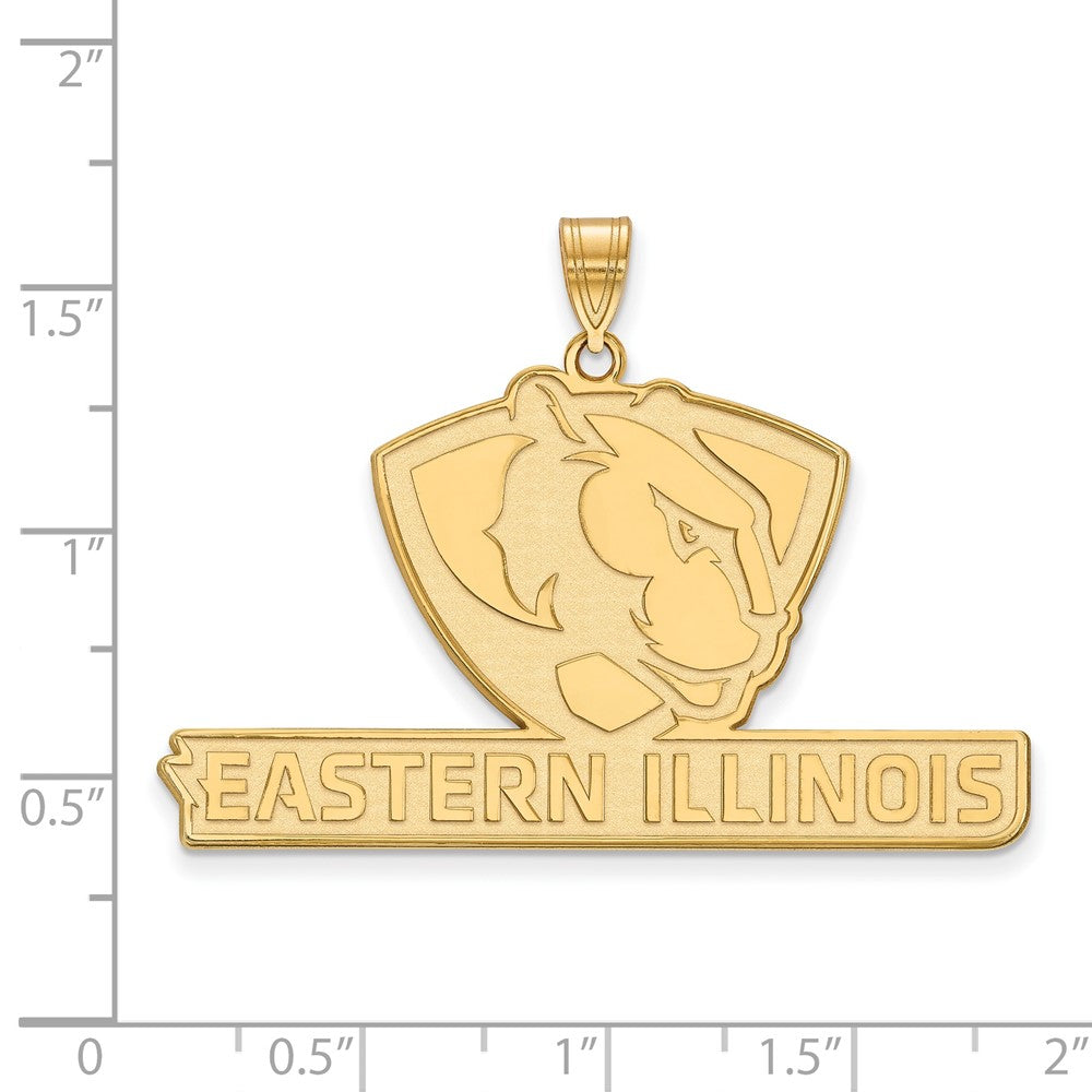 14K Gelbgold Logoart Eastern Illinois University Extra Groß Anhänger