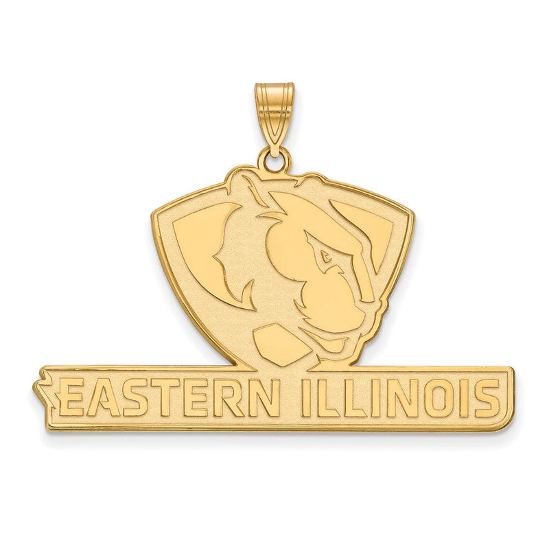 Vergoldet Sterlingsilber Logoart Eastern Illinois University Extra Groß Anhänger