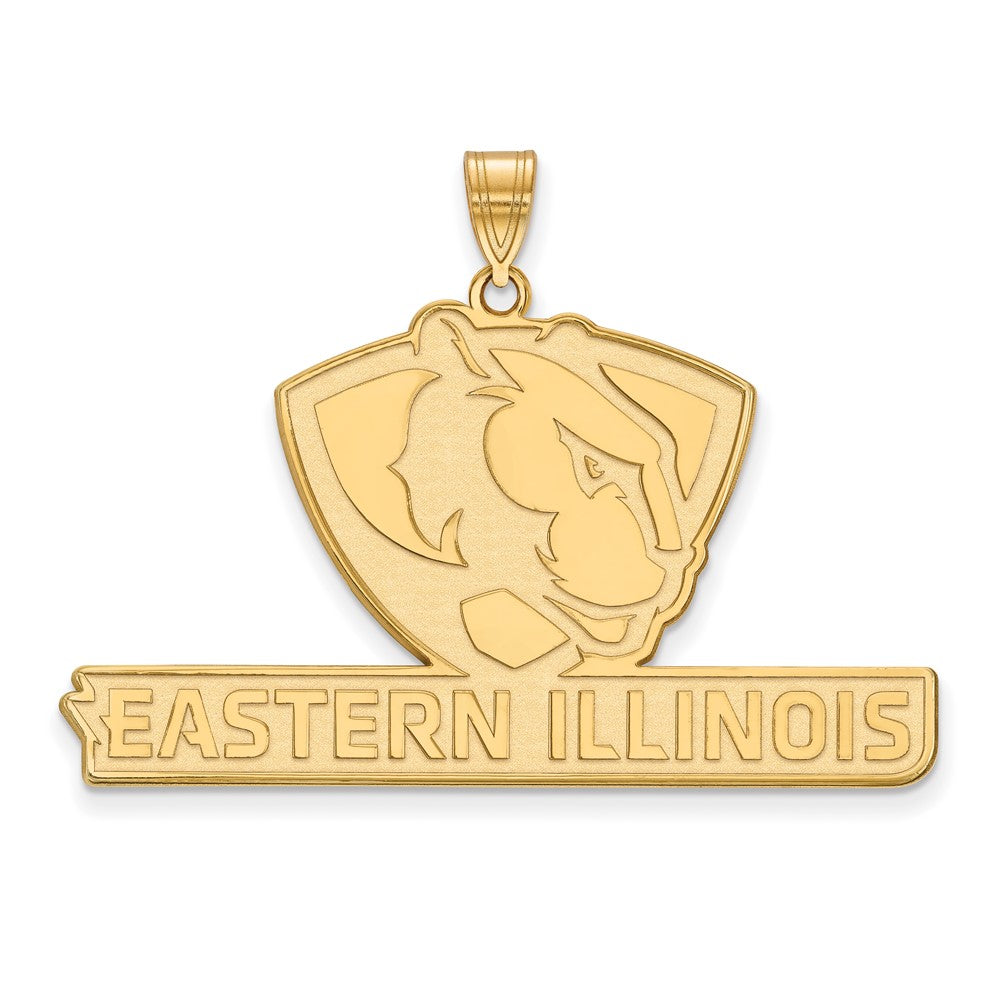 10K Gelbgold Logoart Eastern Illinois University Extra Groß Anhänger