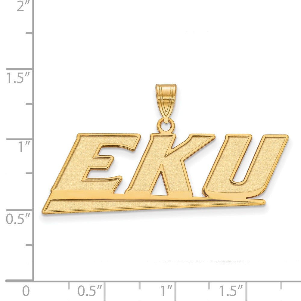 10K Gelbgold Logoart Eastern Kentucky University E K U Groß Anhänger
