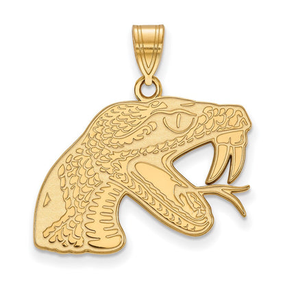 10K Gelbgold Logoart Florida A und M University Rattler Groß Anhänger