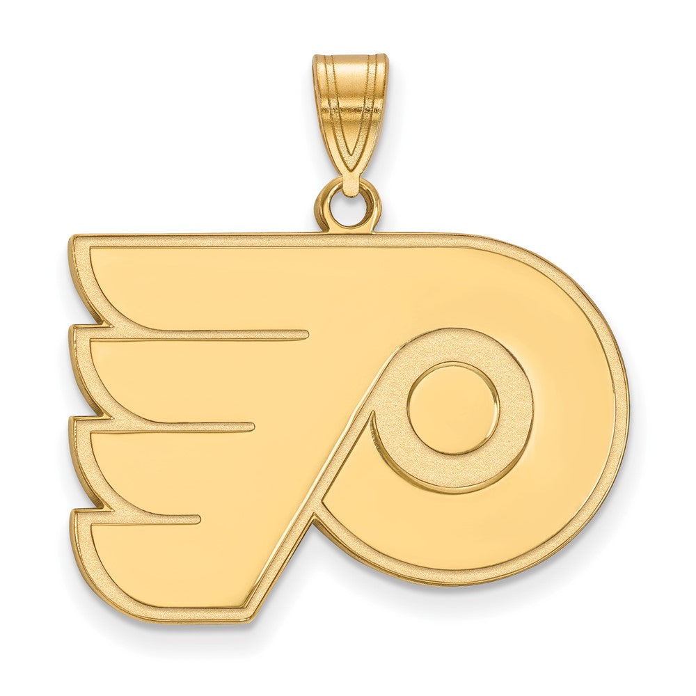 10K Gelbgold Nhl Logoart Philadelphia Flyers Groß Anhänger