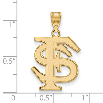 10K Gelbgold Logoart Florida State University F S Groß Anhänger