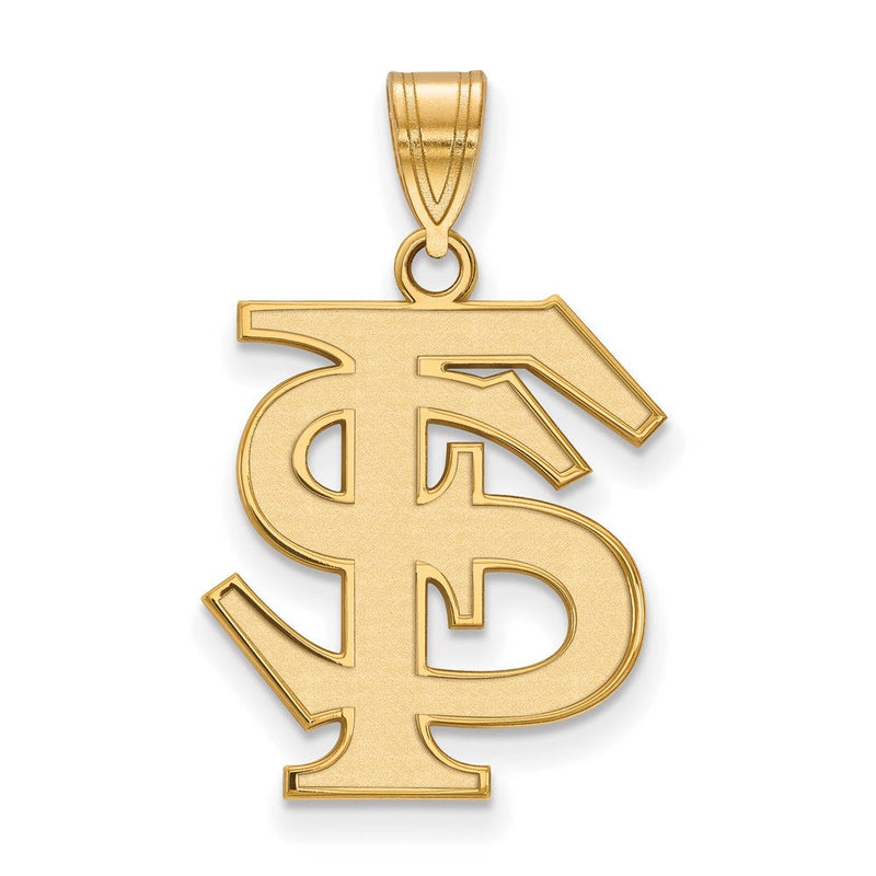 10K Gelbgold Logoart Florida State University F S Groß Anhänger