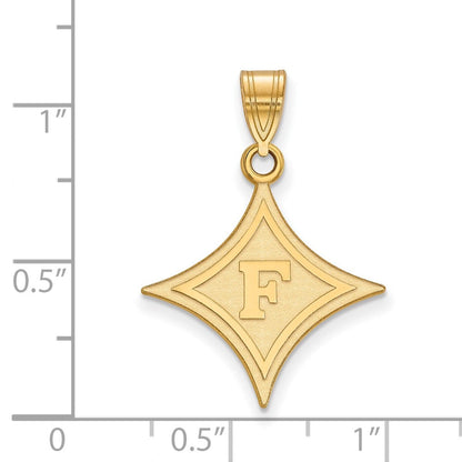 14K Gelbgold Logoart Furman University Groß Anhänger