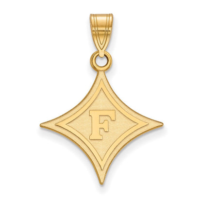 10K Gelbgold Logoart Furman University Groß Anhänger