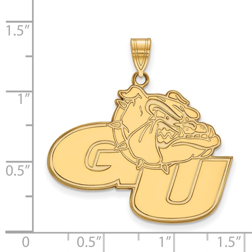 10K Gelbgold Logoart Gonzaga University G U Bulldog Extra Groß Anhänger