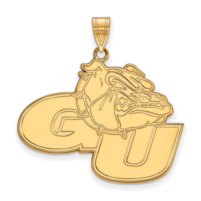 10K Gelbgold Logoart Gonzaga University G U Bulldog Extra Groß Anhänger
