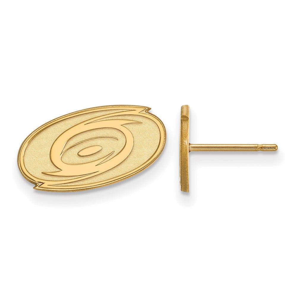 10K Gelbgold Nhl Logoart Carolina Hurricanes Extra Klein Ohrstecker