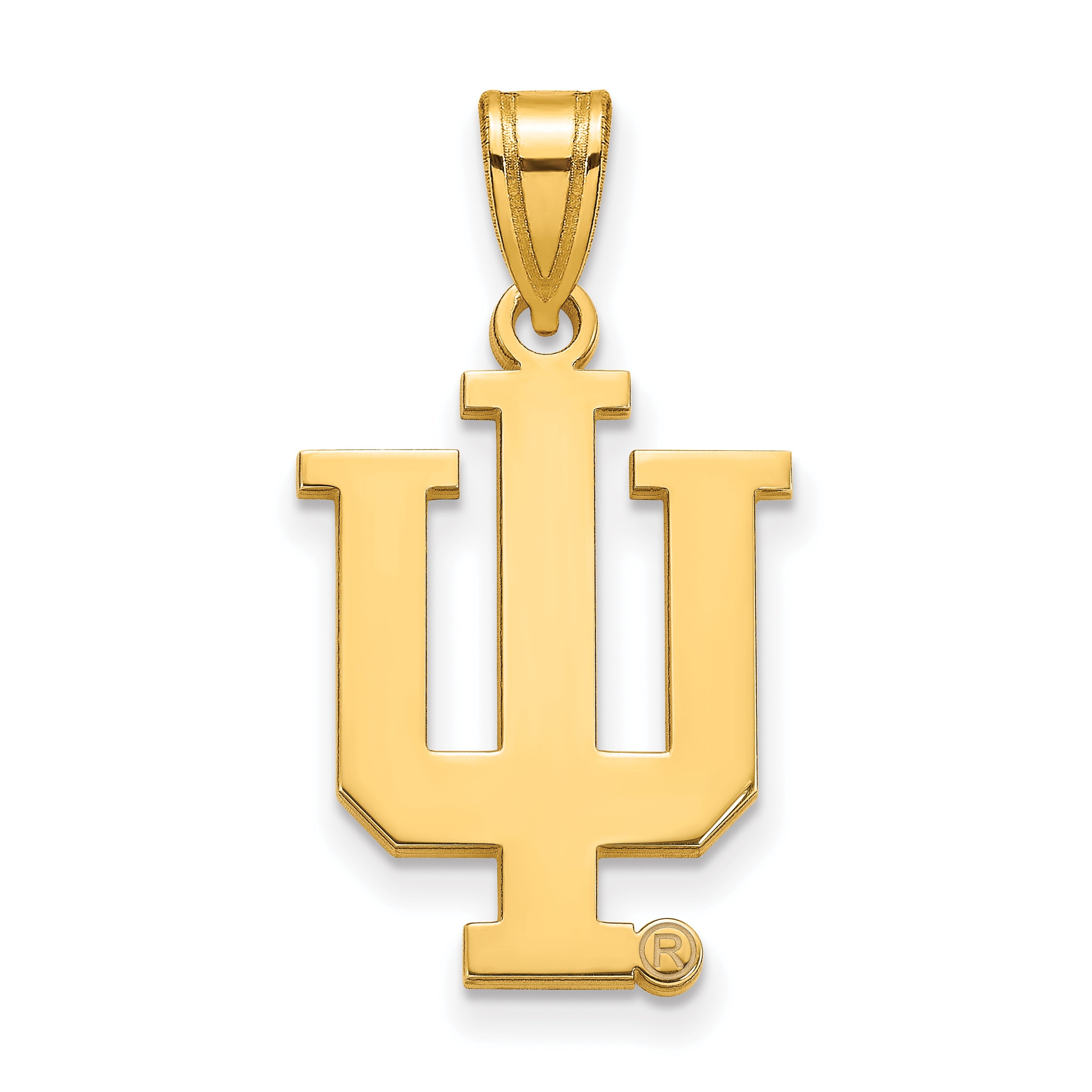 10K Gelbgold Logoart Indiana University I U Groß Anhänger