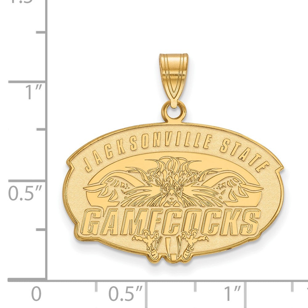 10K Gelbgold Logoart Jacksonville State University Groß Anhänger