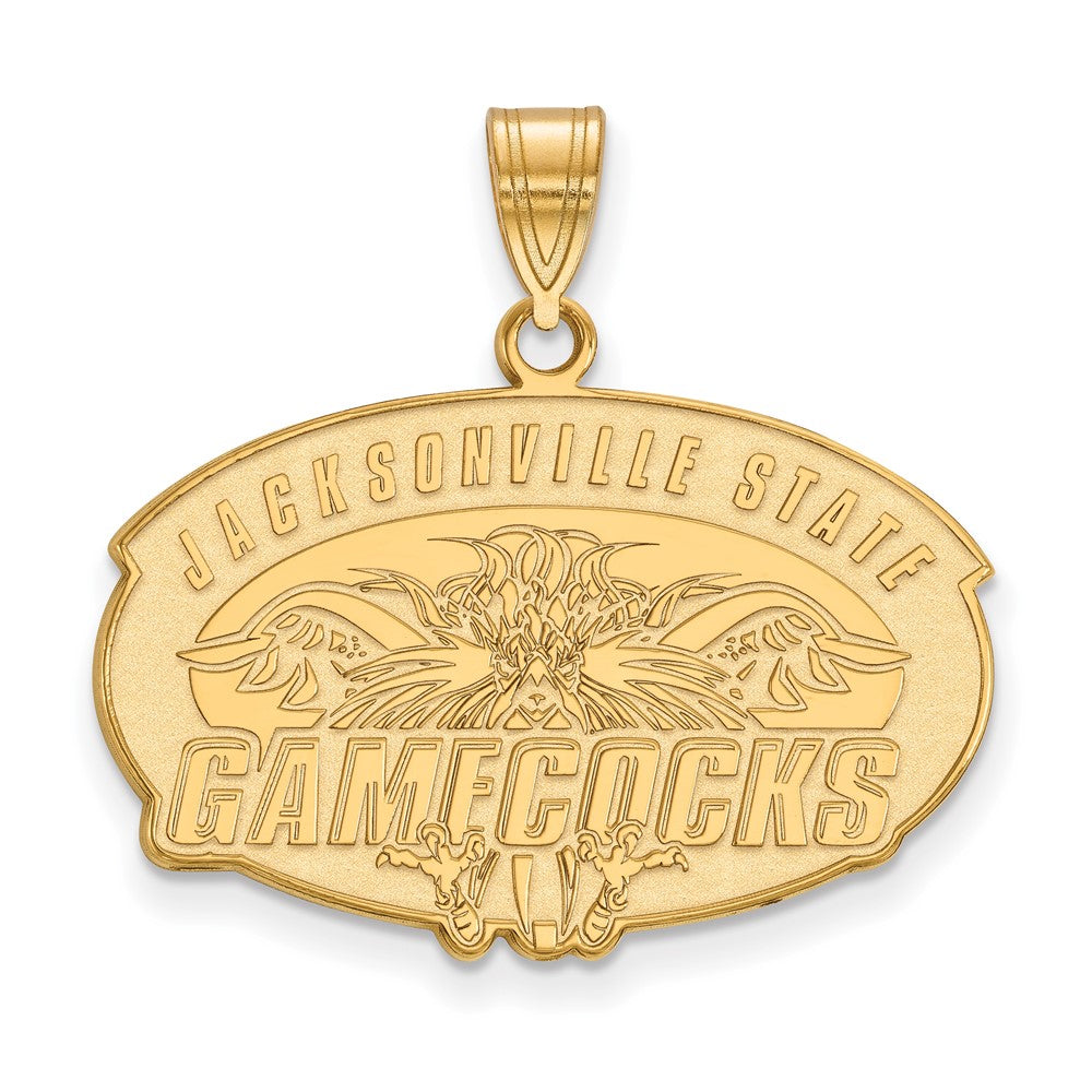 10K Gelbgold Logoart Jacksonville State University Groß Anhänger