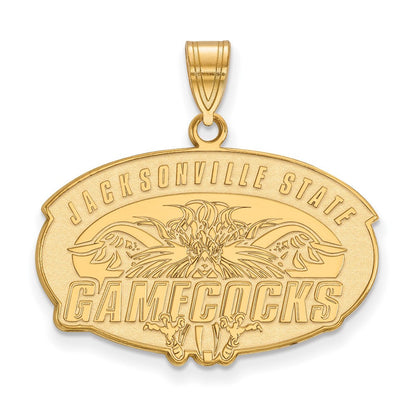 10K Gelbgold Logoart Jacksonville State University Groß Anhänger